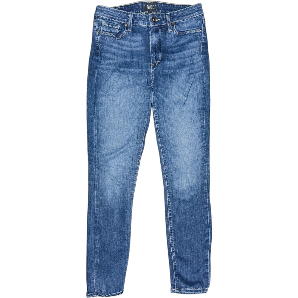 Paige Denim Hoxton Ankle Skinny Jeans Mid‎ Rise Medium Wash Blue Women's Size 28